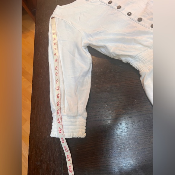 Anthropologie: White Button Front Maxi Dress With Sleeves—M - Picture 9 of 10